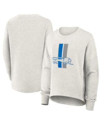 Fanatics - Women's Heather Gray Detroit Lions Oversized Hometown Pullover Sweatshirt