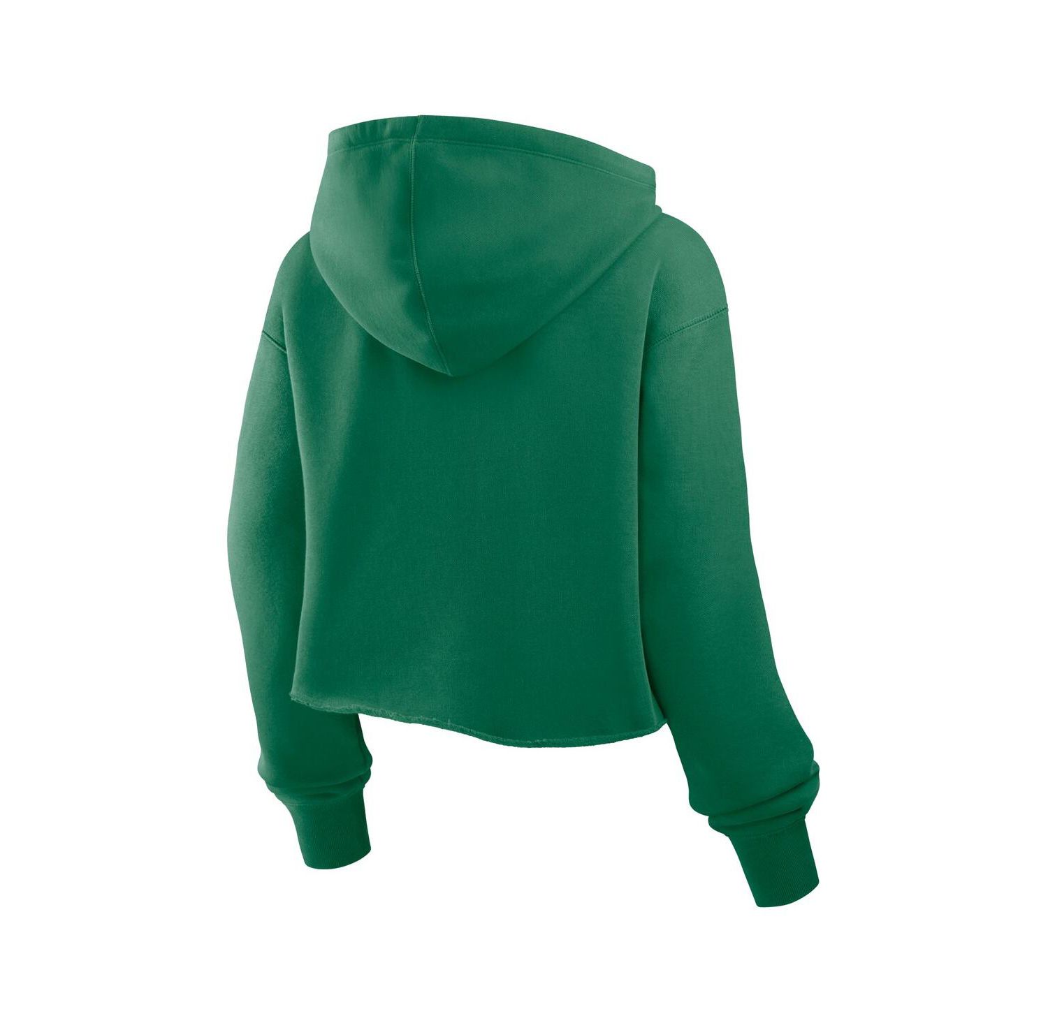 Women's Kelly Green New York Jets Oversized Hometown Heritage Cropped Hoodie