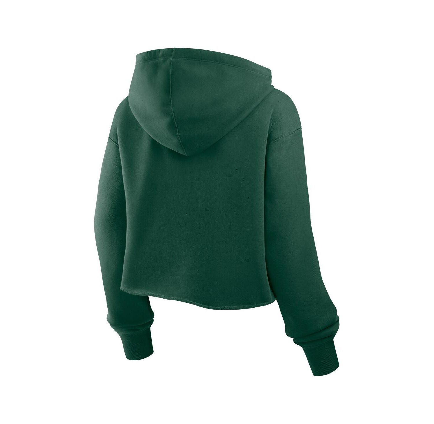 Women's Green Green Bay Packers Oversized Hometown Heritage Cropped Hoodie