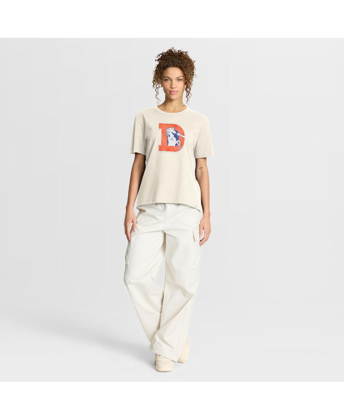 Fanatics Women's Cream Denver Broncos Dove Legacy T-shirt In Neutral