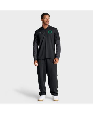 Men's Black Oregon Ducks One Goal Performance Half-Zip Pullover Hoodie