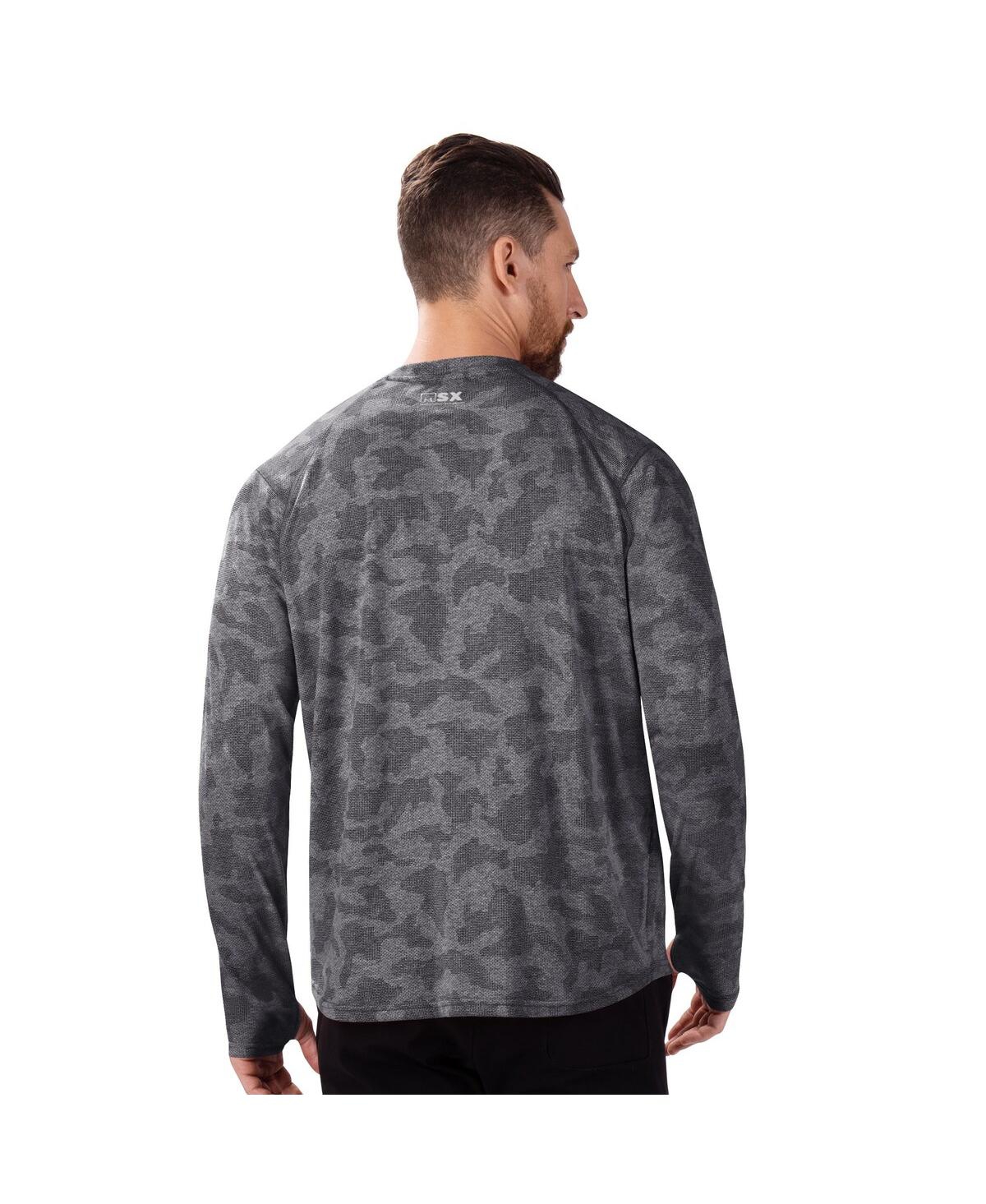 Msx by Michael Strahan Men's Black Minnesota Vikings Performance Camo Long Sleeve T-Shirt