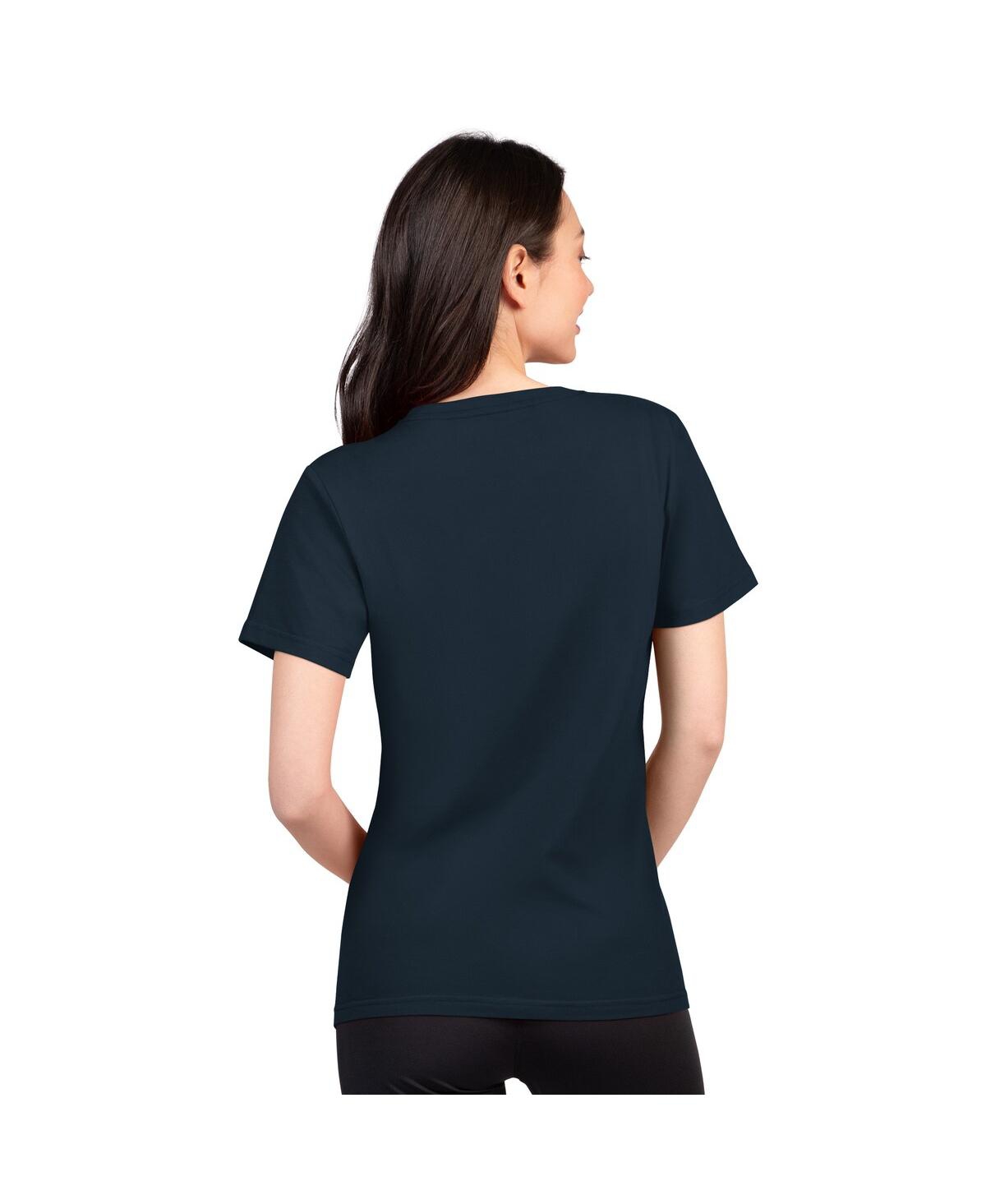 G-iii 4her By Carl Banks Women's Navy Houston Texans Super-slim Lightweight Winning Crew T-shirt In Blue