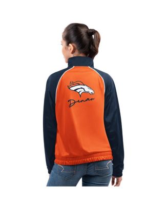 Women's Orange Denver Broncos Replay Full-Zip Track Jacket