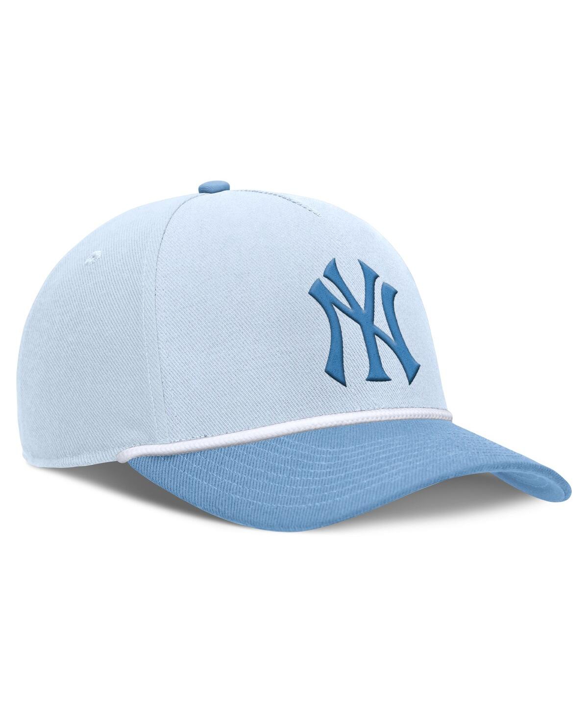 Nike Men's Light Blue New York Yankees Rise Dri-fit Adjustable Hat In Blue