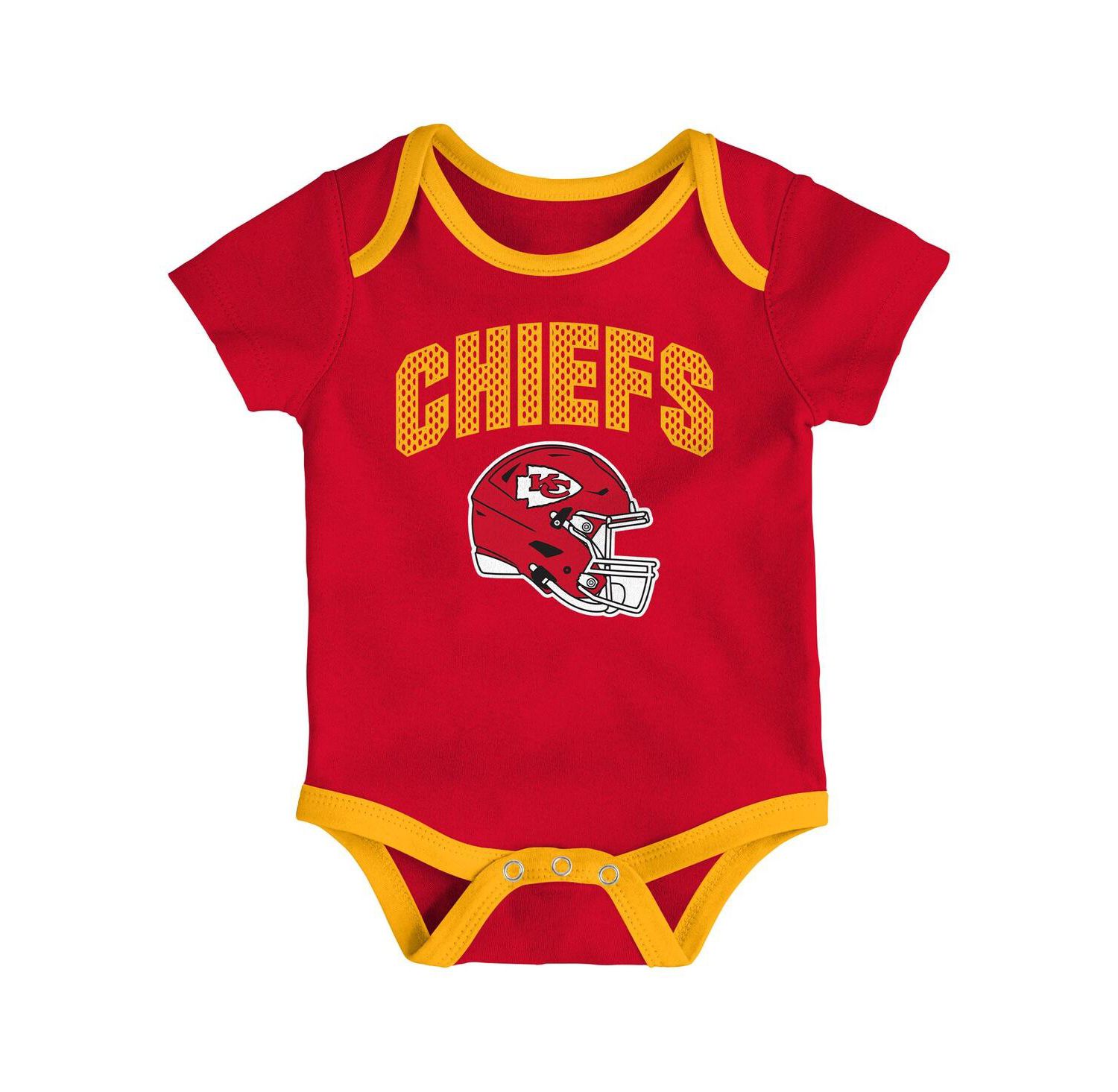 Baby Boys and Girls 3-Piece Kansas City Chiefs All Day Play Bodysuit Set