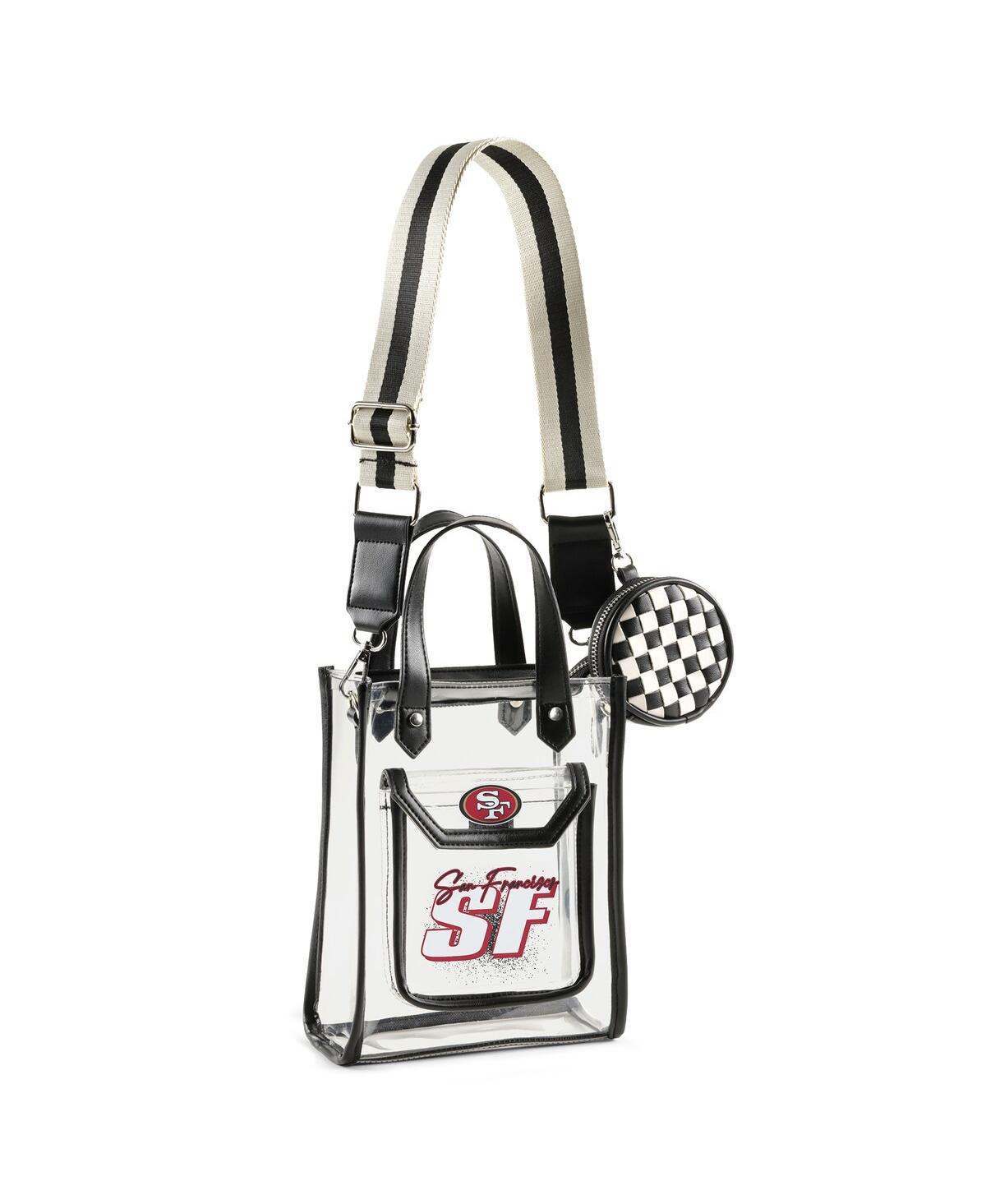 Wear By Erin Andrews San Francisco 49ers Clear Stadium Crossbody Purse With Coin Pouch In Transparent