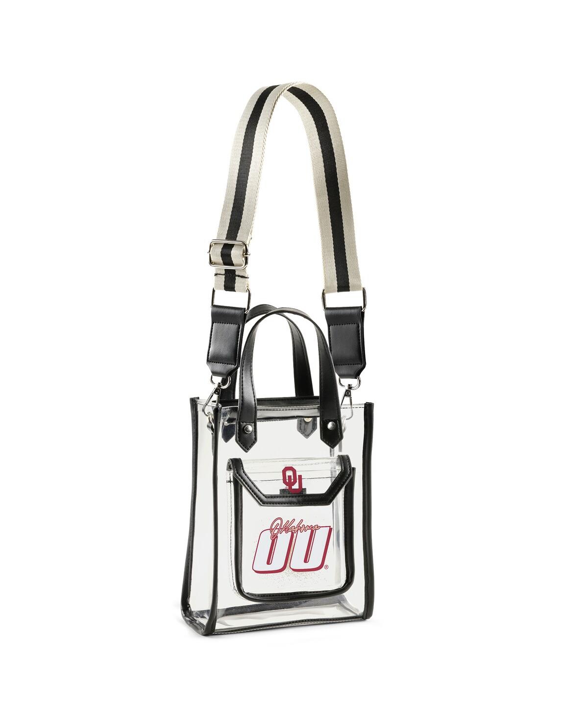 Wear By Erin Andrews Oklahoma Sooners Clear Stadium Crossbody Purse With Coin Pouch In Transparent
