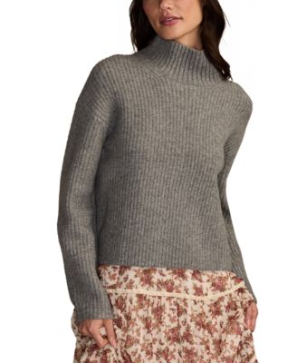 Women's Ribbed Mock-Neck Sweater