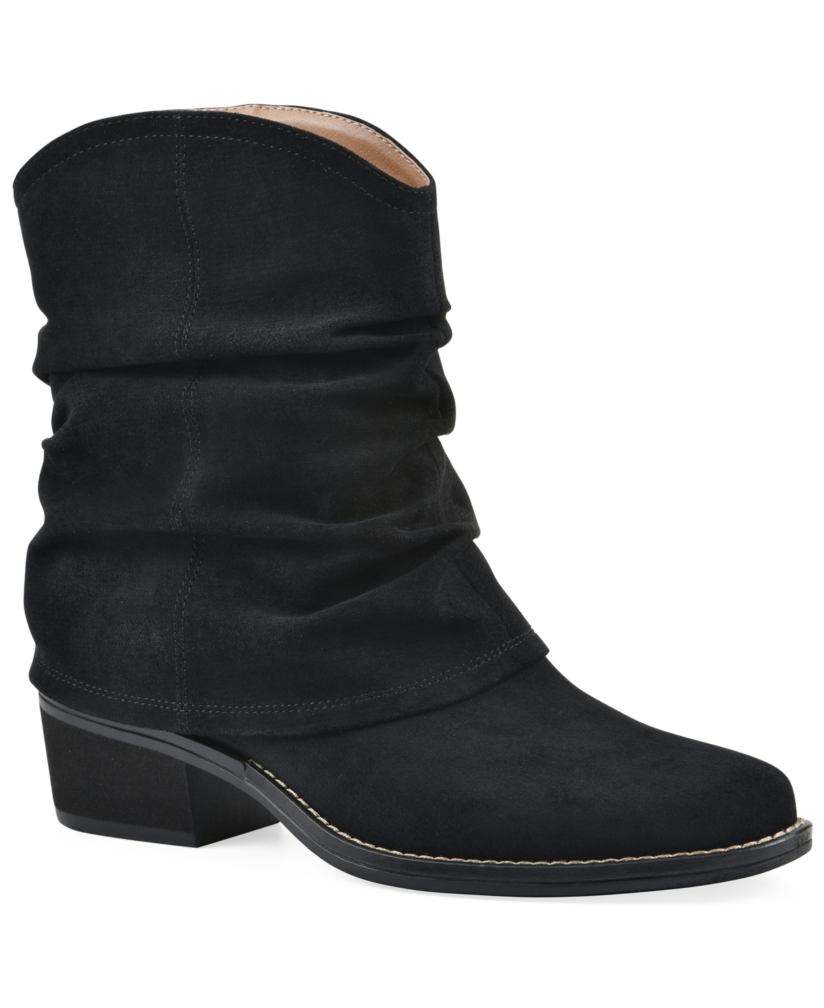 White Mountain Women's Alden Mid Calf Western Booties In Black