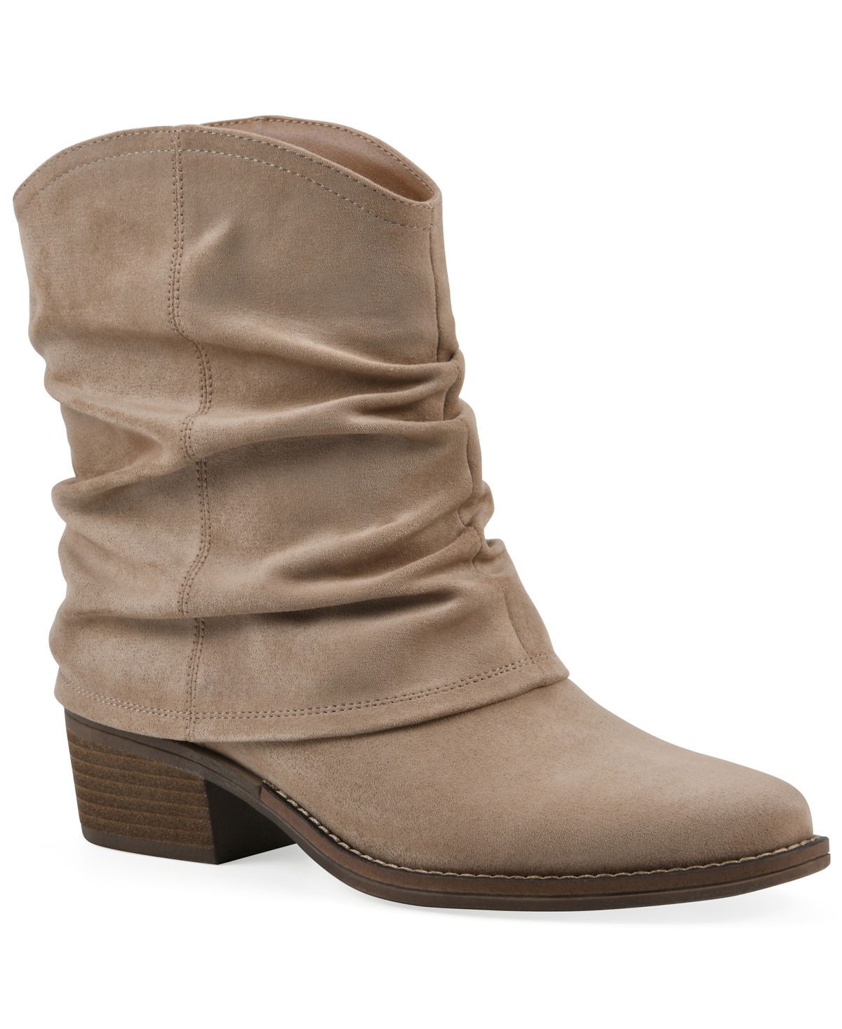 White Mountain Women's Alden Mid Calf Western Booties In Nude