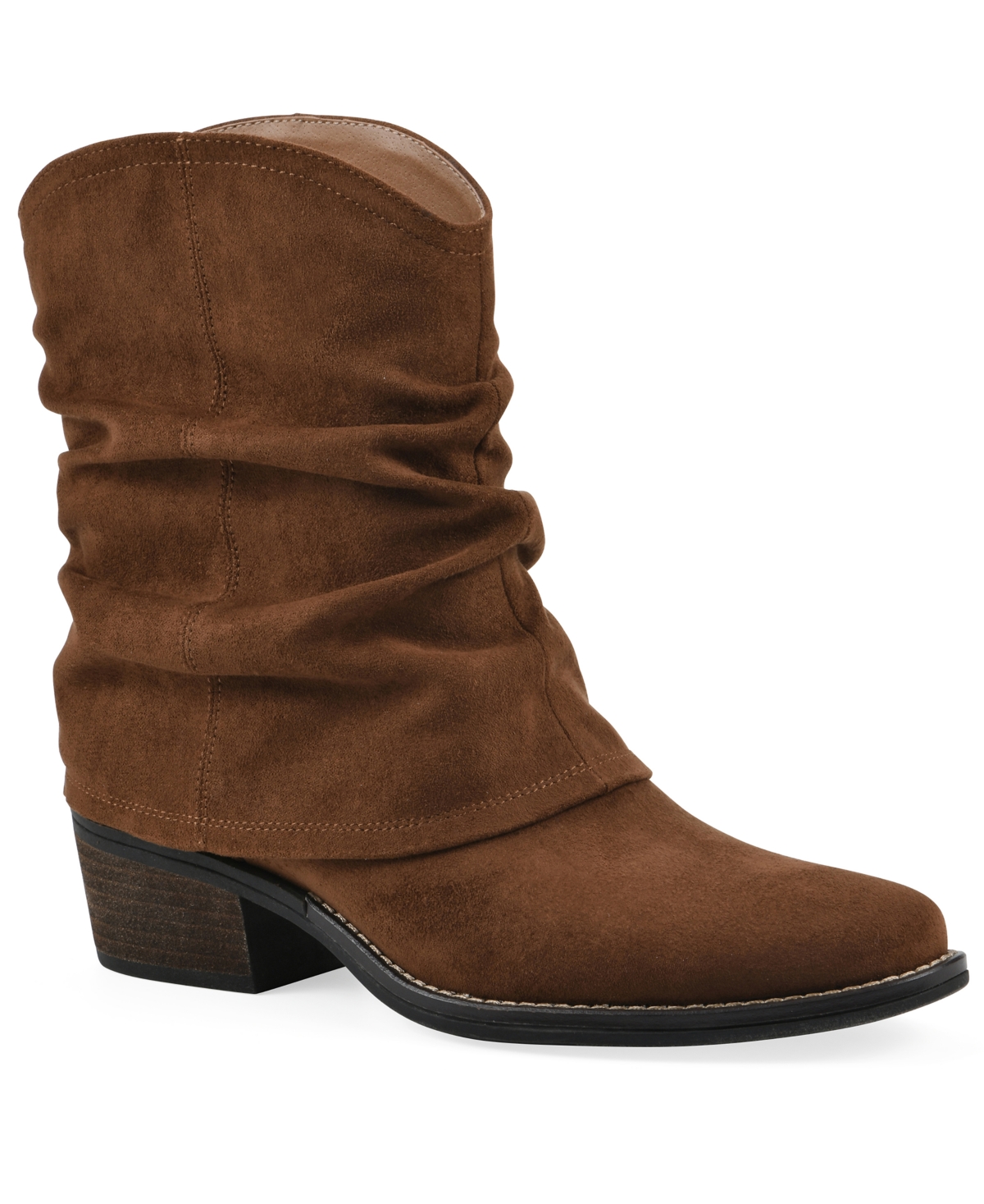 White Mountain Women's Alden Mid Calf Western Booties In Brown