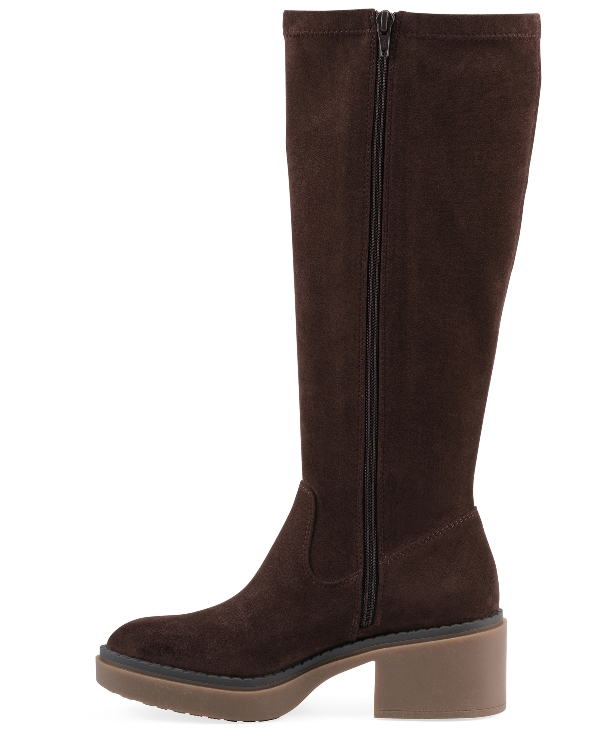 White Mountain Women's Marcella Tall Shaft Block Heel Boots In Brown