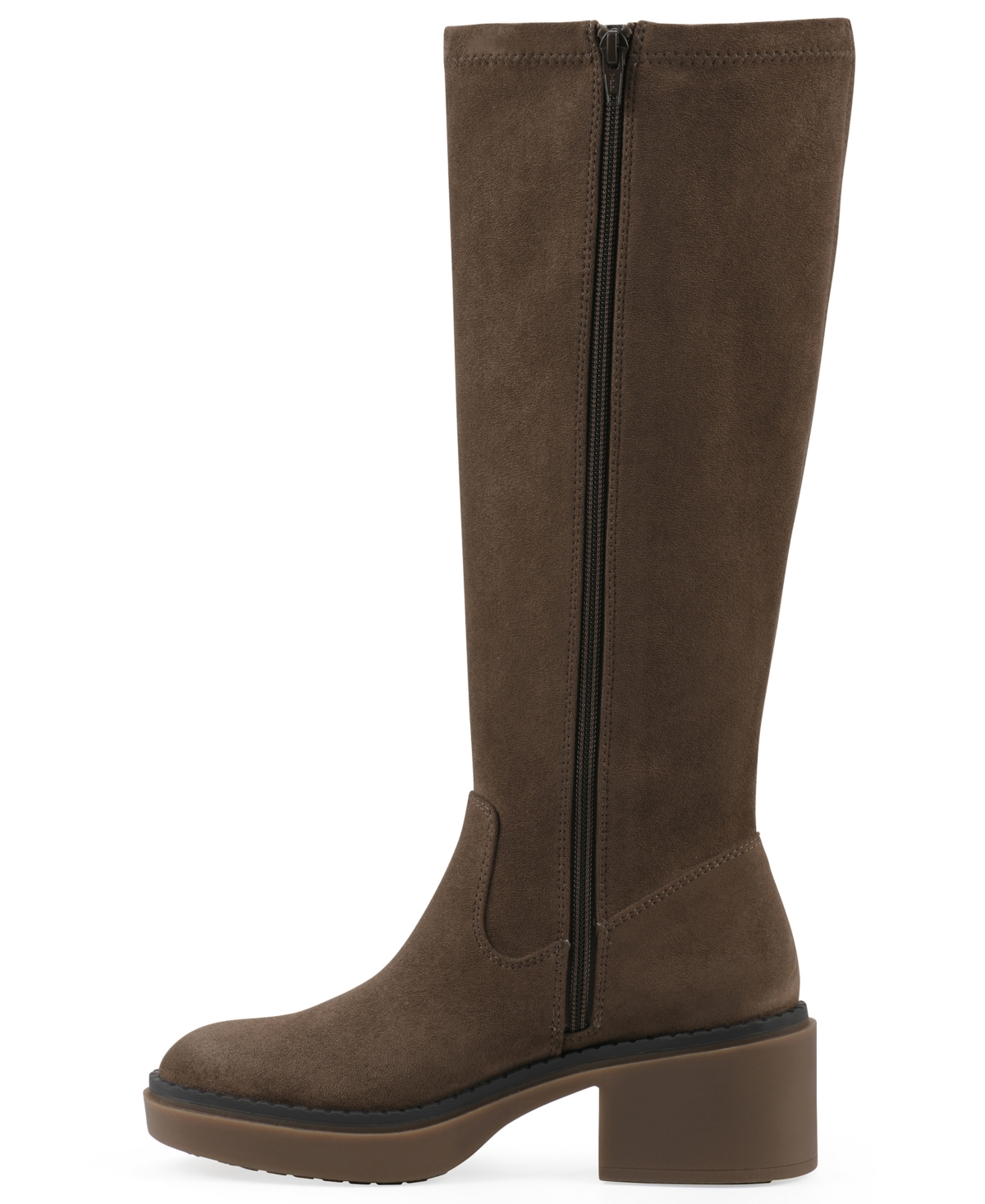 White Mountain Women's Marcella Tall Shaft Block Heel Boots In Brown