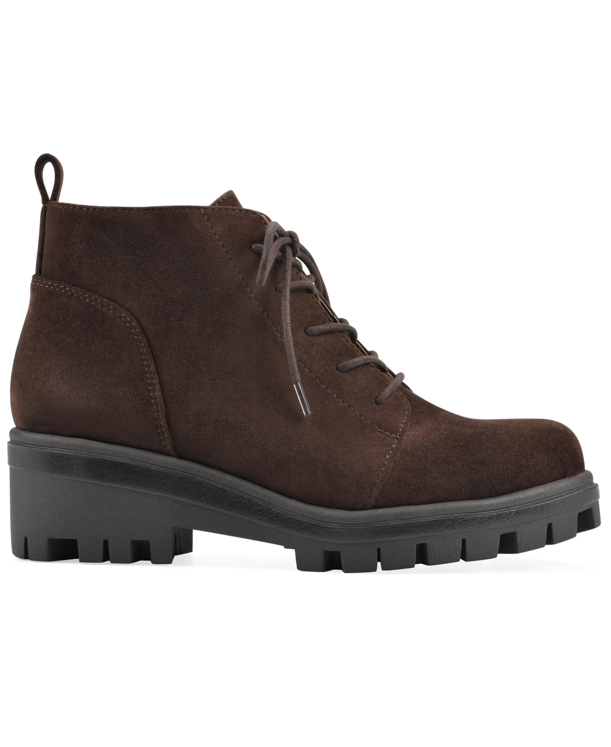 White Mountain Women's Tariq Lug Sole Lace-up Booties In Brown
