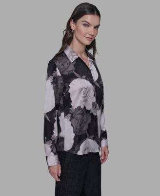 Women's Floral Print Long Sleeve Top