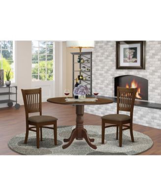 3 Pc2-drop-leaf Dining Table and 2 Dining Chairs