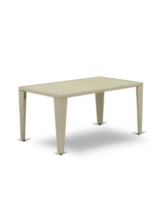 Wicker Patio Set Natural Linen