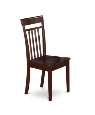 3-Pc Modern Dining Table Set - 2 Kitchen Chairs and 1 Dining Room Table (Mahogany Finish)