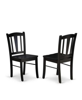 5-Pc Kitchen Dining Room Set- 4 Dining Chairs and Kitchen Dining Table - Wooden Seat and Slatted Chair Back