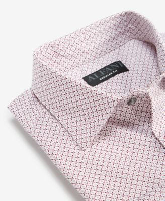 Men's Regular-Fit 4-Way Stretch Micro-Dot Dress Shirt, Created for Macy's