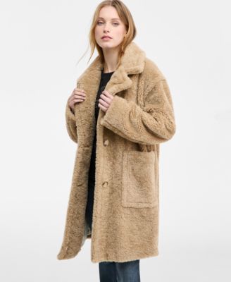 Women's Oversized Teddy Faux-Fur Coat