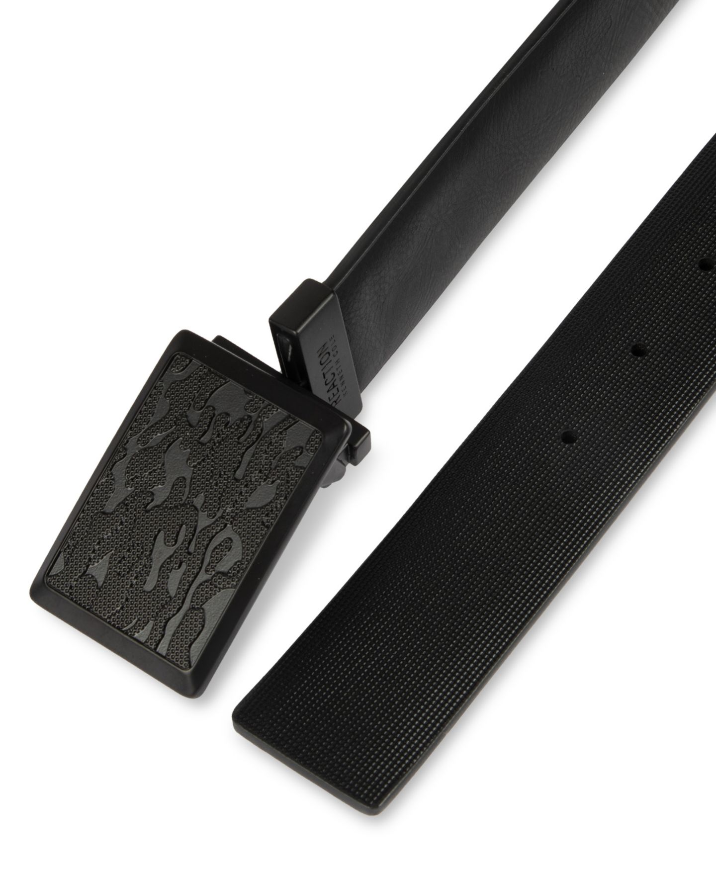 Мужской ремень Kenneth Cole Reaction Reversible Compression Plaque Buckle Belt, цвет: Чёрный — фото 2