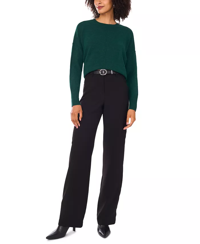 Women's Cozy Crewneck Long-Sleeve Extend-Shoulder Sweater - thumbnail 6