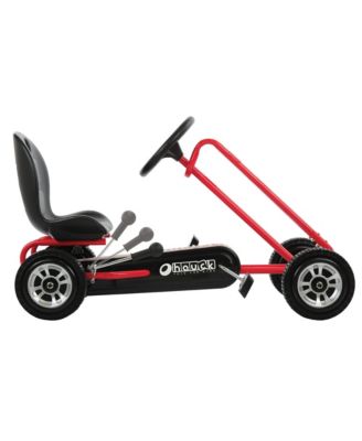 Lightning Ergonomic Pedal Ride On Go Kart Toy for Boys and Girls, Red