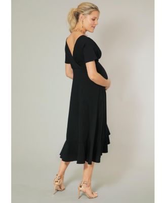 Maternity Waterfall Midi Dress
