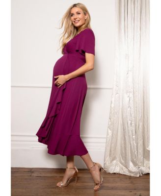 Maternity Waterfall Midi Dress