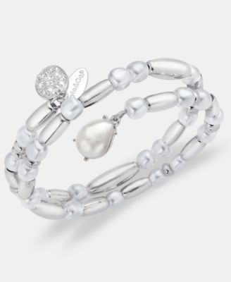 Style & Co - Imitation Pearl Beaded Coil Bracelet
