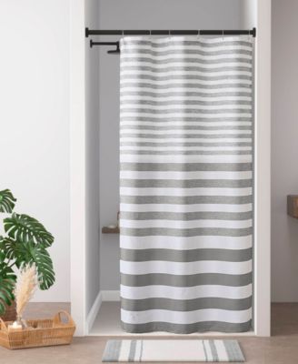Ariana Ombre Waffle Shower Curtain, 72" x 72"