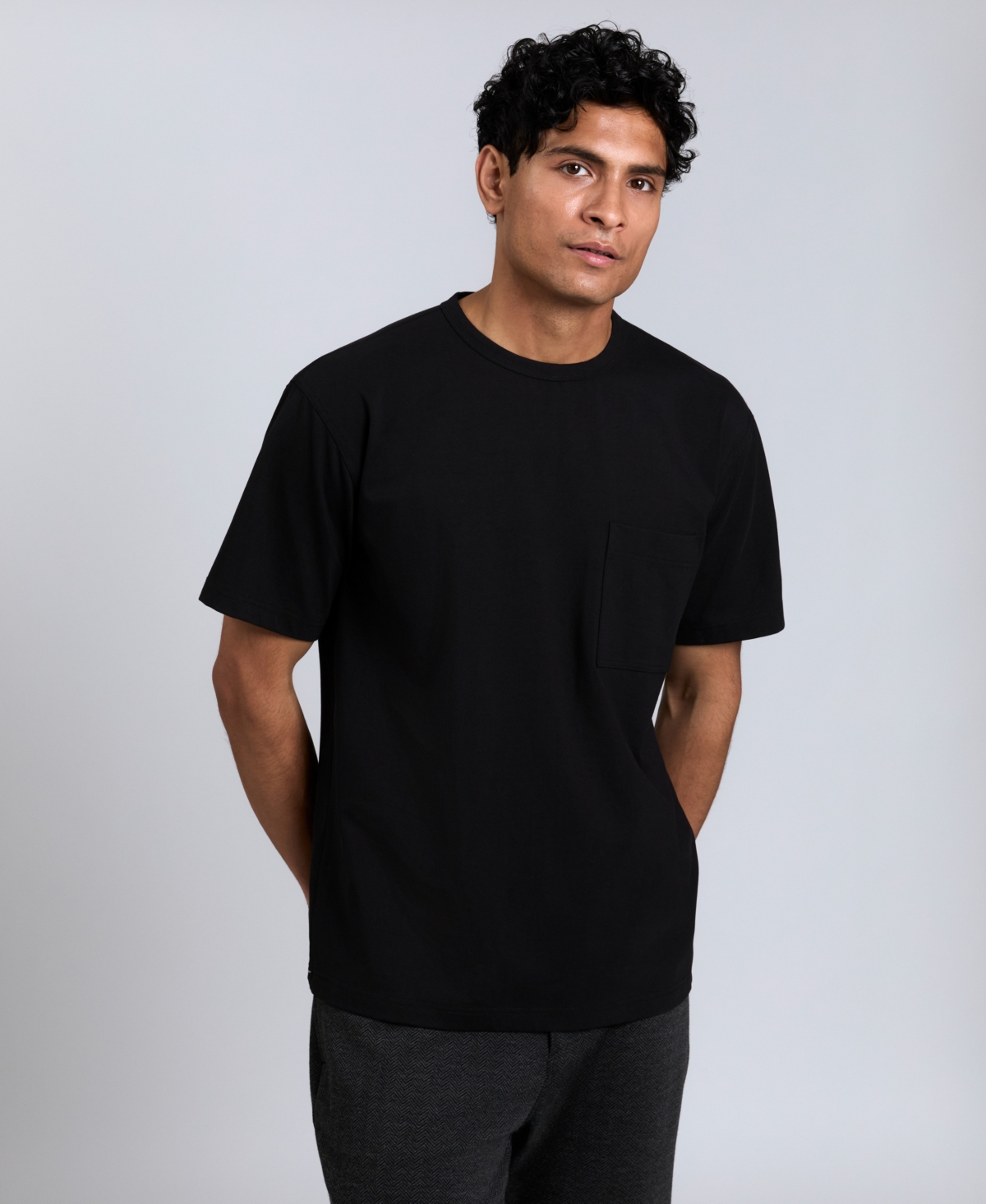 Kenneth Cole Essential Stretch Crew Neck T-shirt In Black