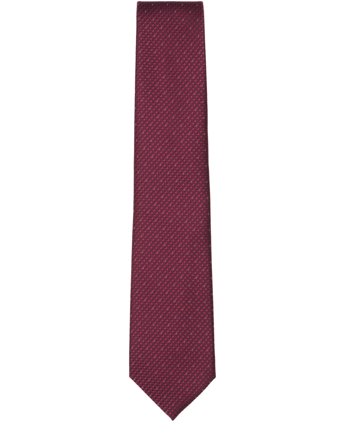 Perry Ellis Portfolio Men's Frade Mini Pattern Classic Fit Tie In Burgundy