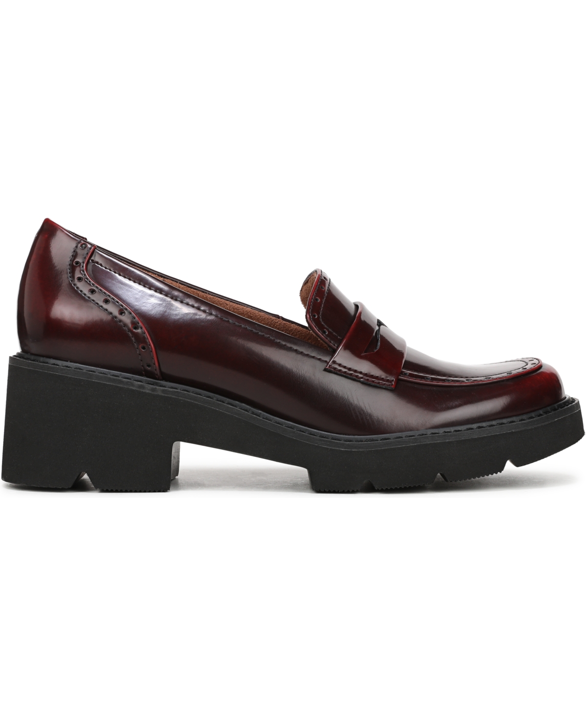 Naturalizer Women's Charisma Lug Sole Round Toe Loafers In Burgundy