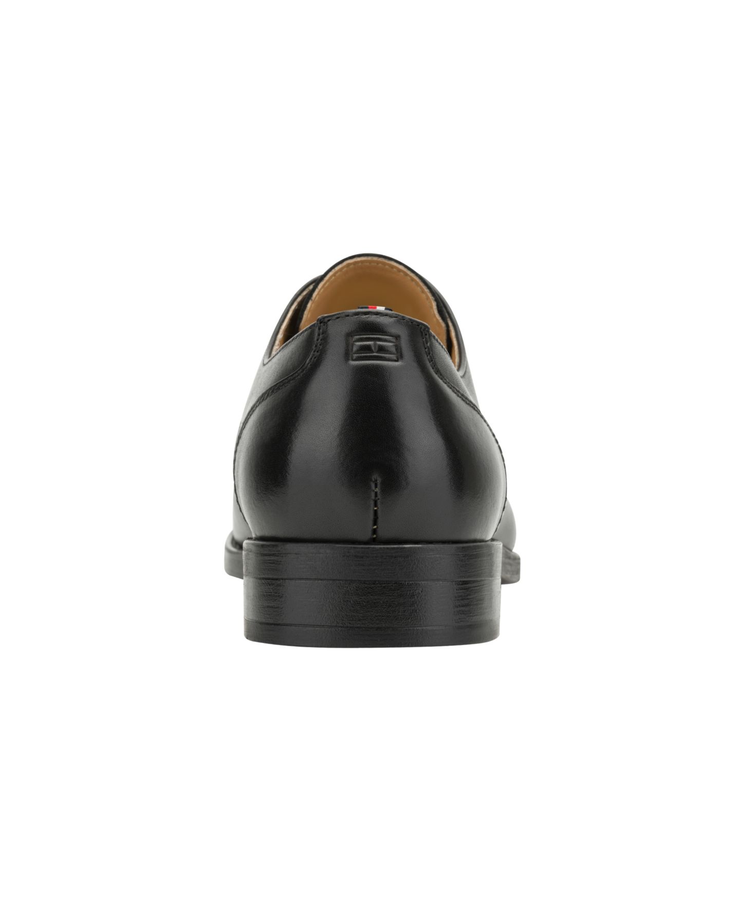 Мужские туфли Tommy Hilfiger Creagan Leather Derby Dress Shoes, цвет: Чёрный кожаный — фото 3