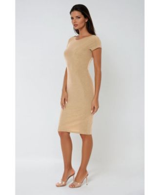 Women's Milan Metallic T-Shirt Midi Dress