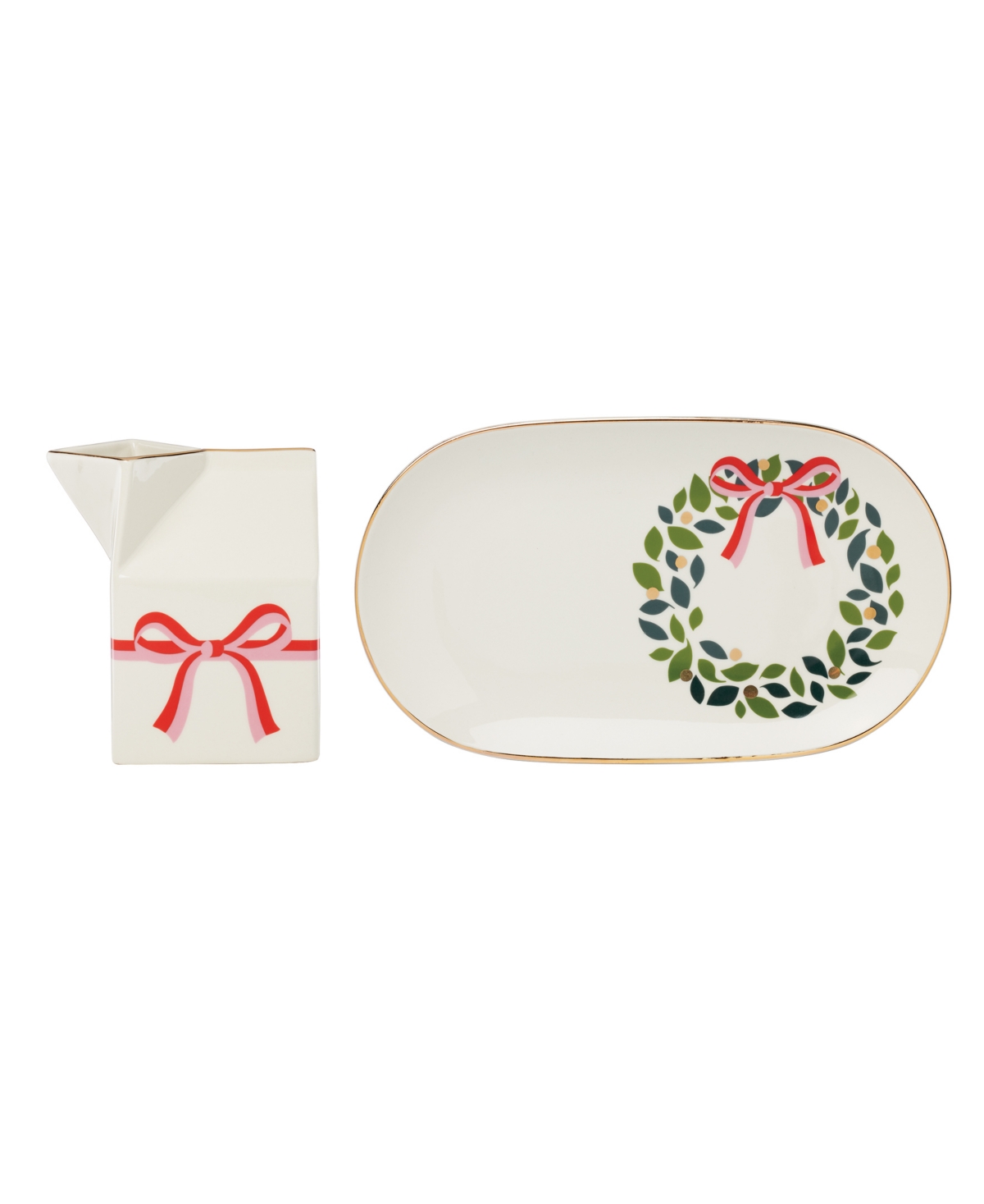 Kate Spade Be Jolly Milk Cookie Plate In White