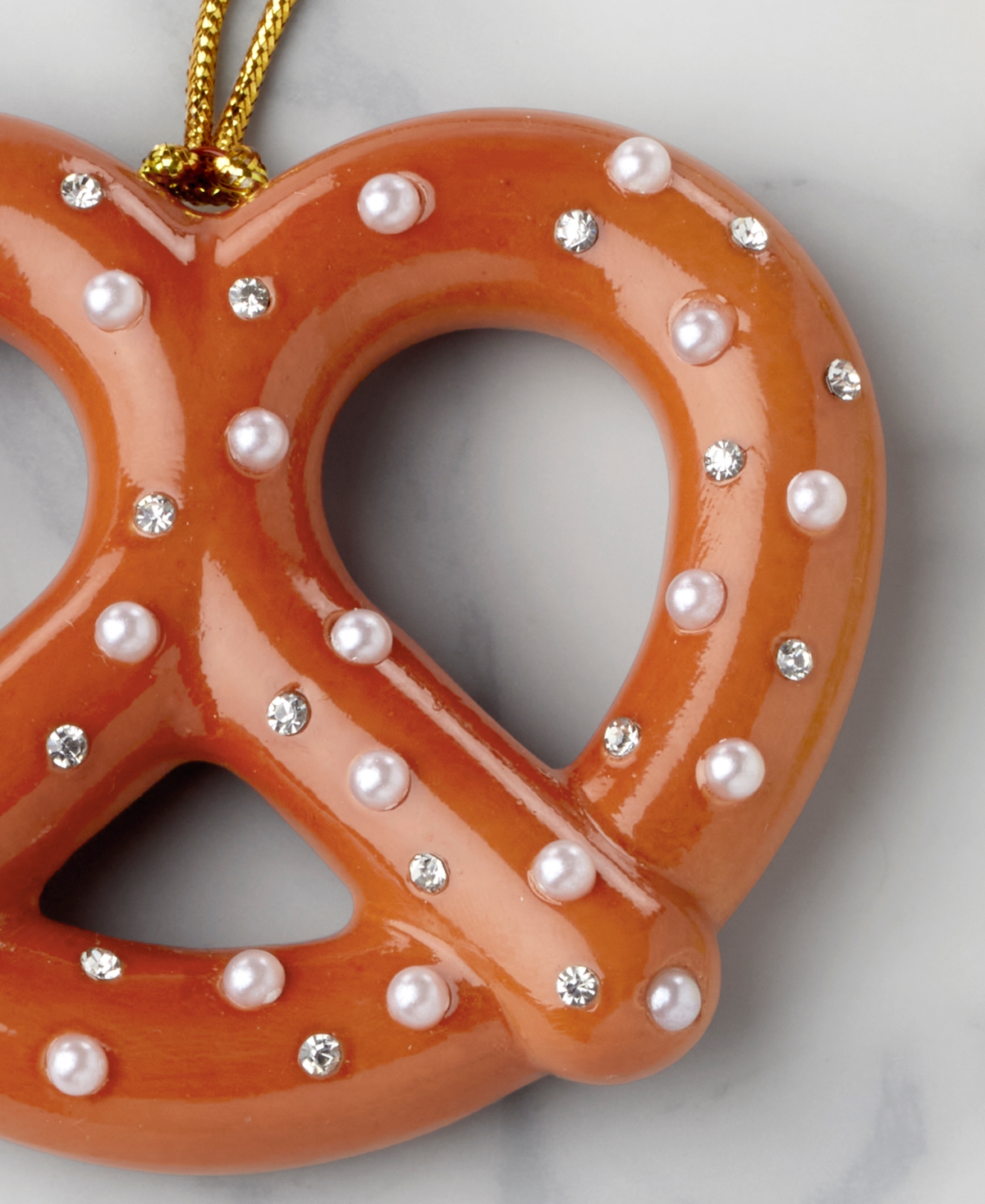 Kate Spade Be Jolly Pretzel Ornament In Brown