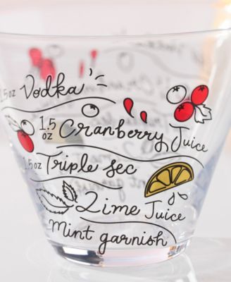 Kate Spade Make Merry Stemless Martini Glasses, Set of 4