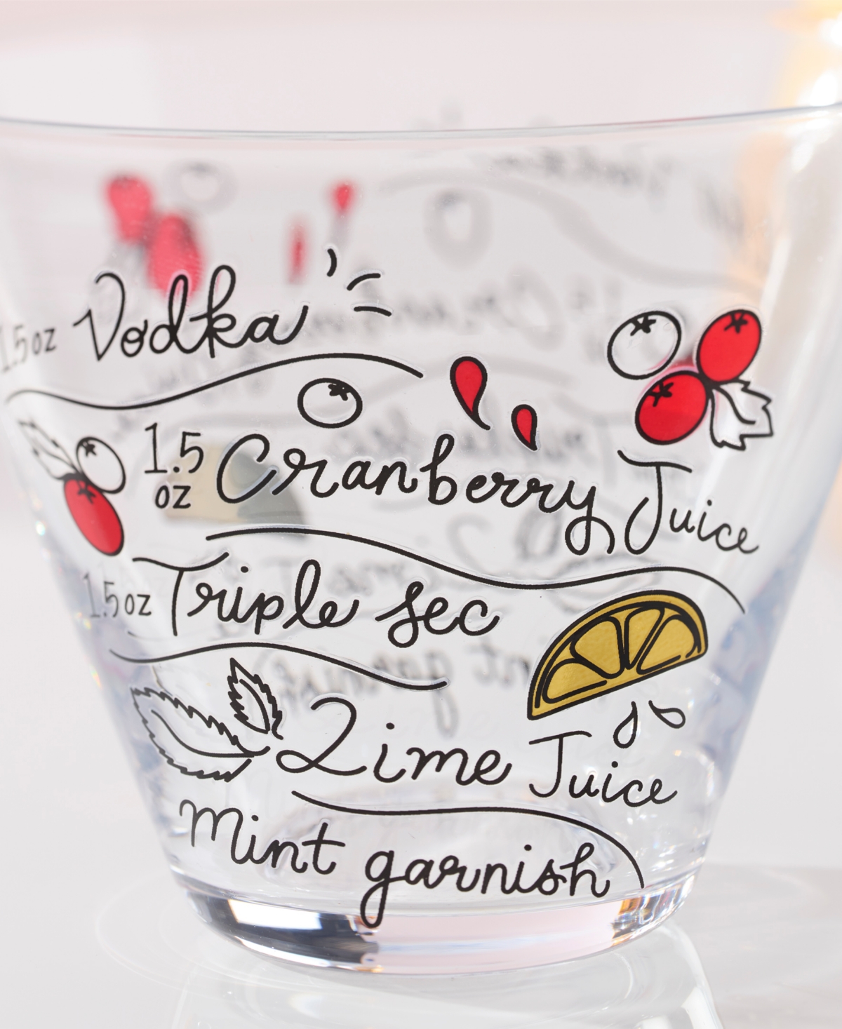 Kate Spade Make Merry Stemless Martini Glasses, Set Of 4 In Multi