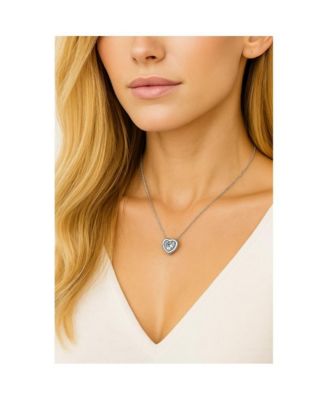 Heart Necklace with Cubic Zirconia Crystal