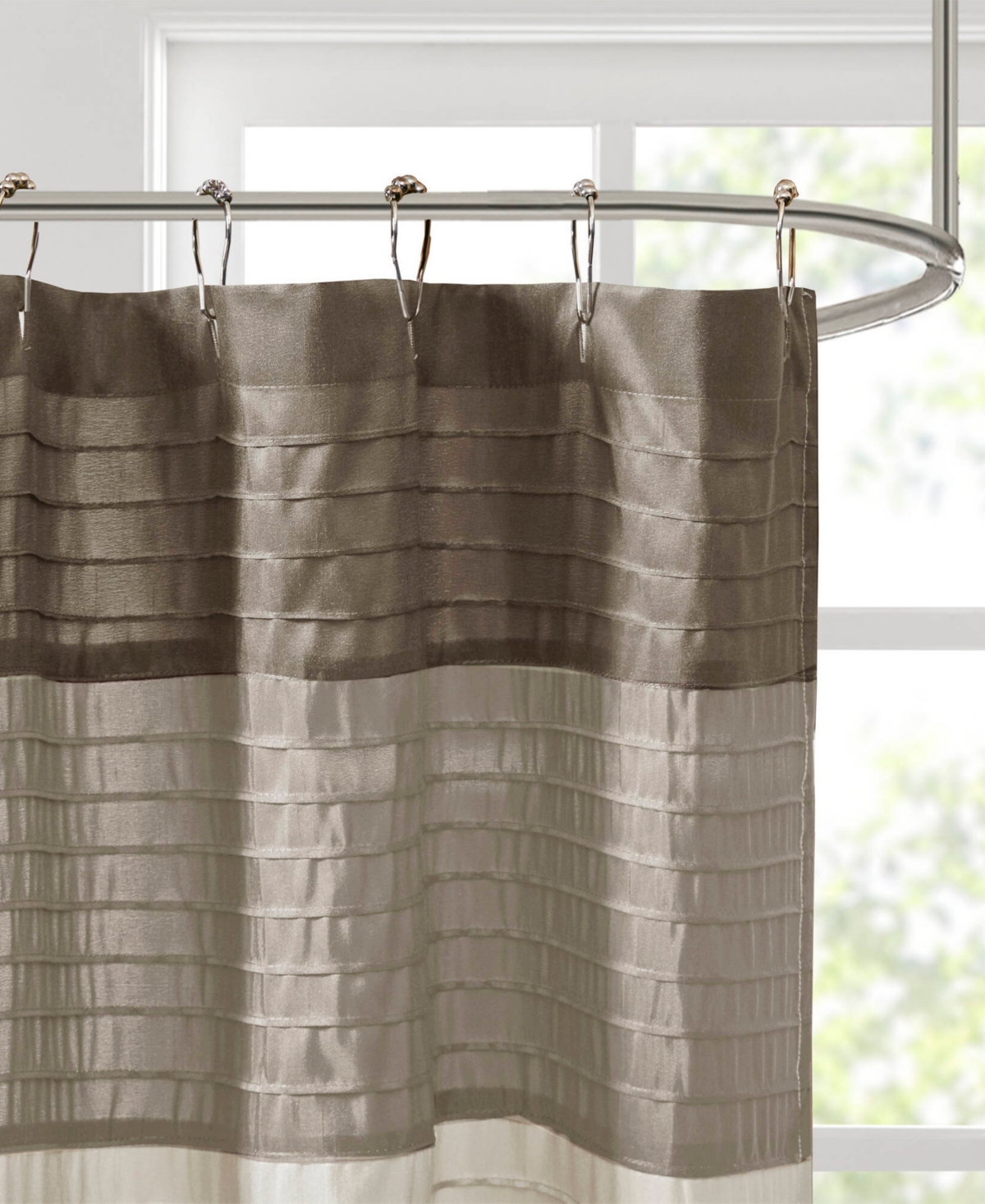 Madison Park Amherst Faux Silk Shower Curtain, 72" x 84"