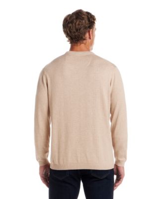 Men's Cotton Cashmere Holiday V-Neck Sweater