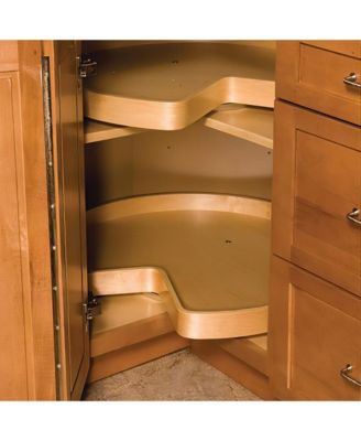 28" Lazy Susan Kidney-Shaped 1-Shelf Swivel Bearings