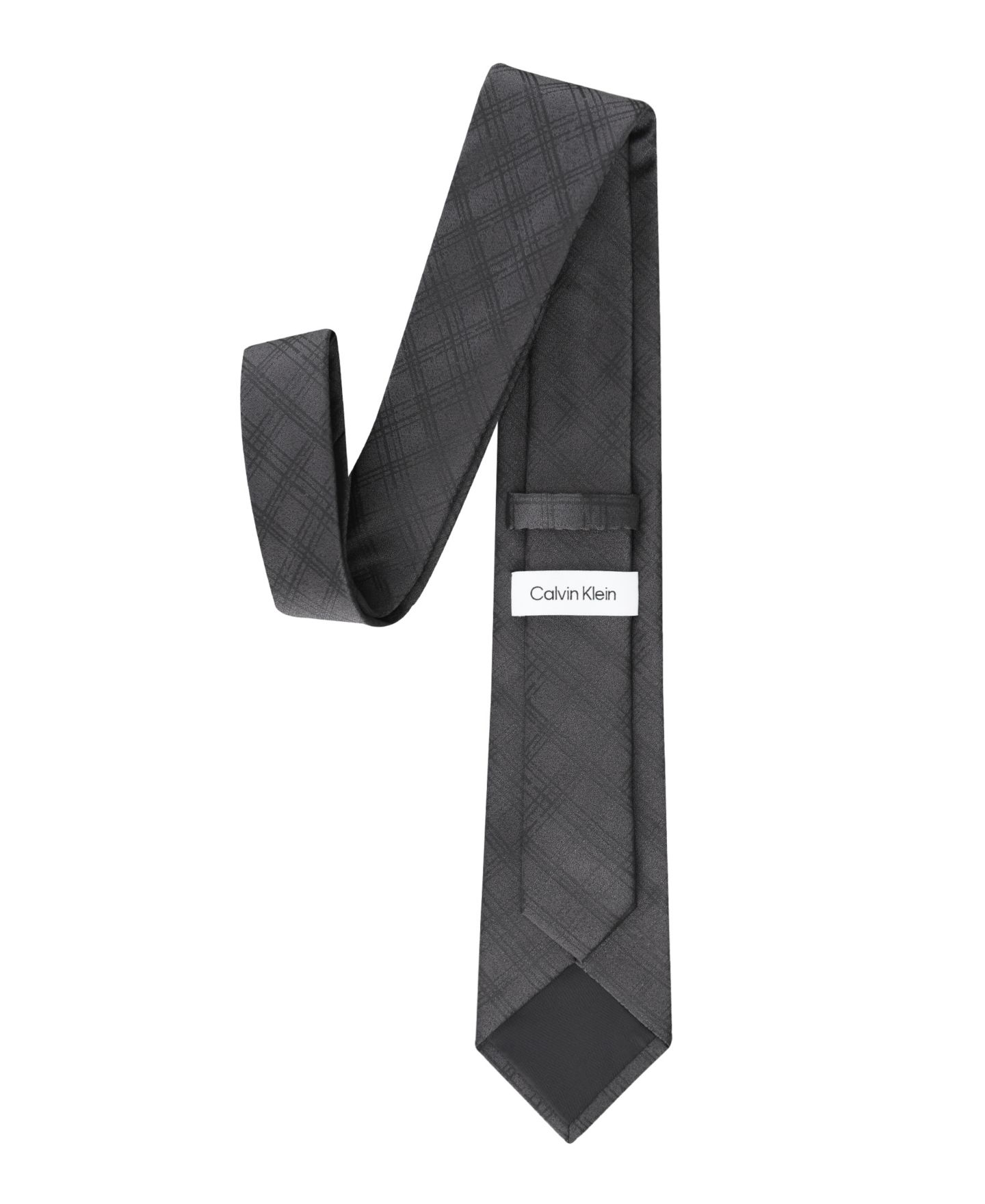Мужской галстук Calvin Klein Wayne Check Tie, цвет: Тёмный серый — фото 4