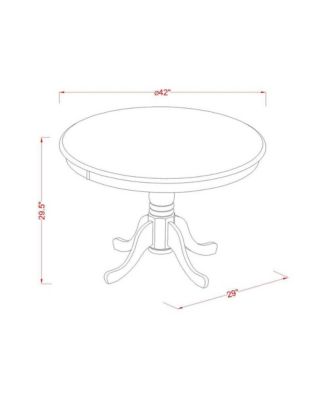 Dining Table and 2 Wood Seat Dining Chairs Dining Room Set