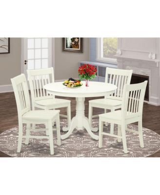 42in Dinette Table and 4 Chairs Dining Room Set