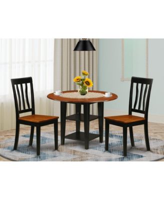 Dining Room Set Black & Cherry